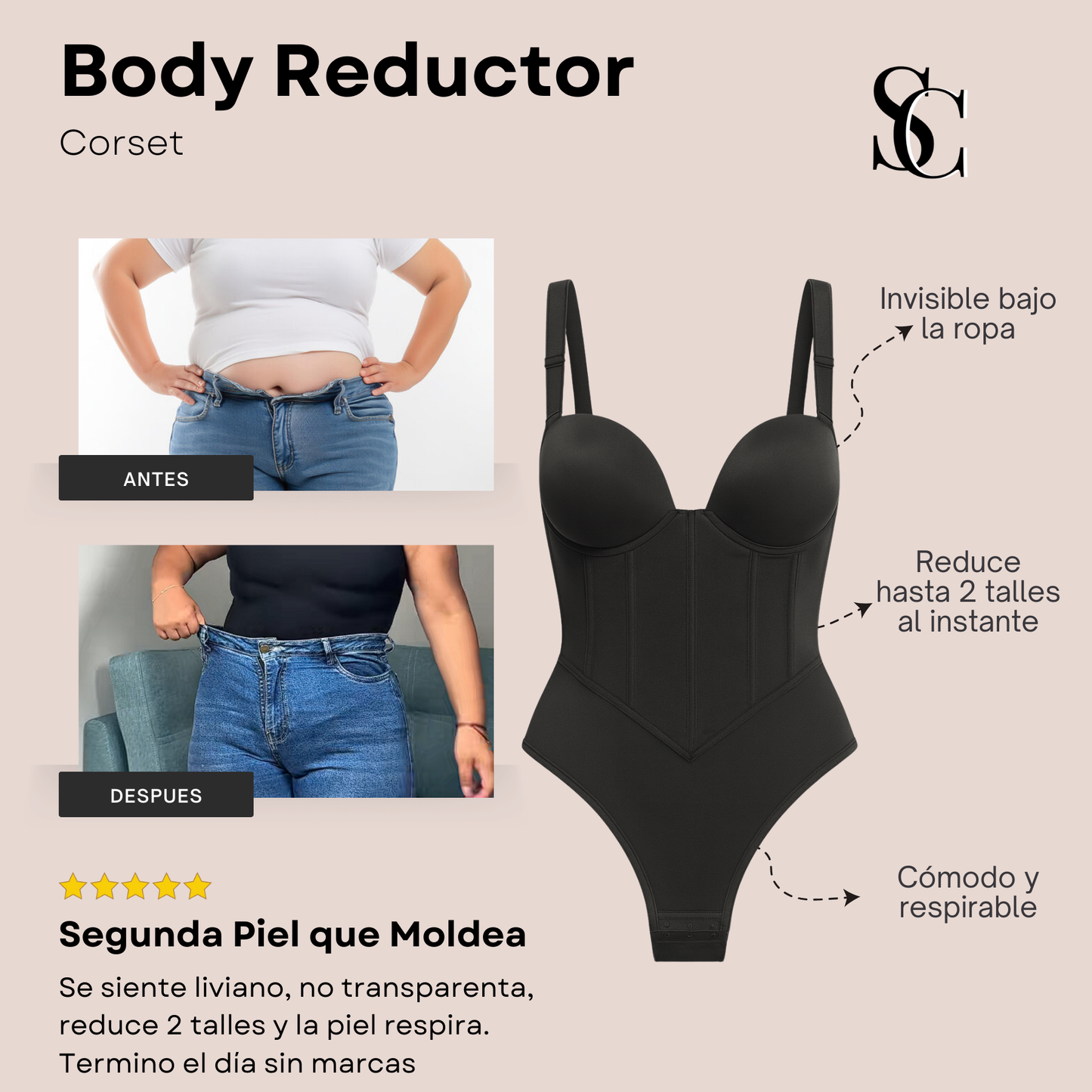 Body Reductor tipo Corset